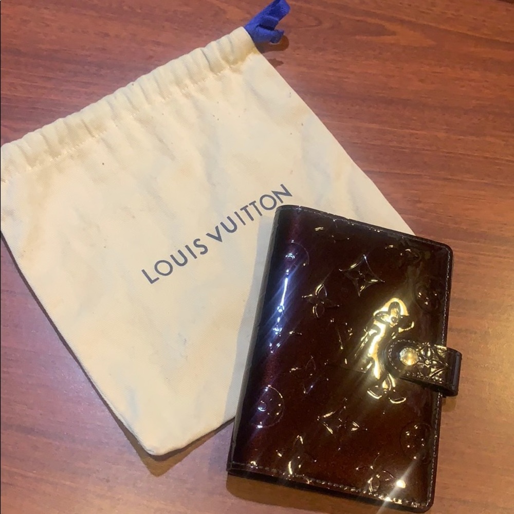 Louis Vuitton Patent Leather agenda with dustbag